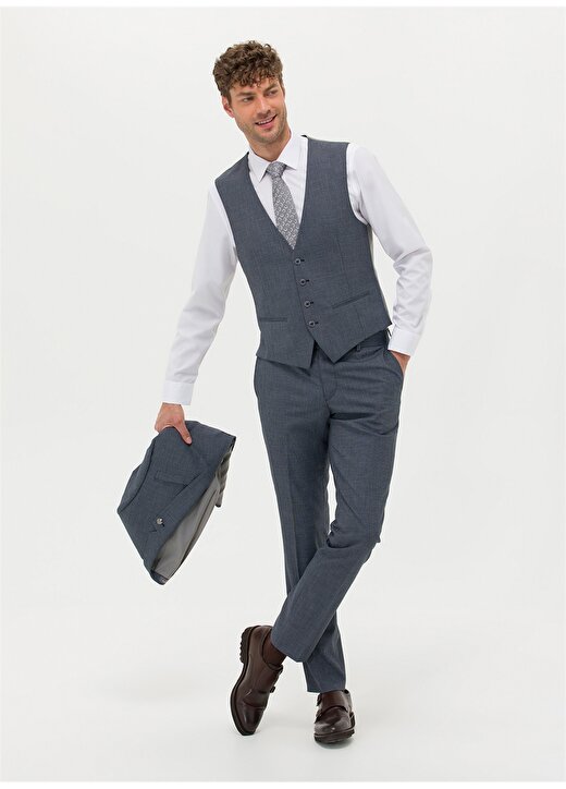 Pierre Cardin Normal Bel Slim Fit Lacivert Erkek Takım Elbise E19329/SYT 2