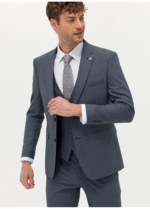 Pierre Cardin Normal Bel Slim Fit Lacivert Erkek Takım Elbise E19329/SYT 3