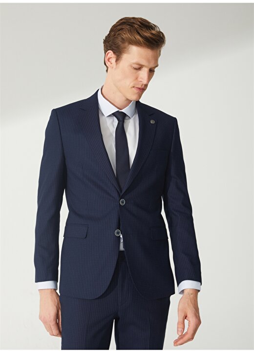 Pierre Cardin Normal Bel Slim Fit Lacivert Erkek Takım Elbise E19332/EXT 1