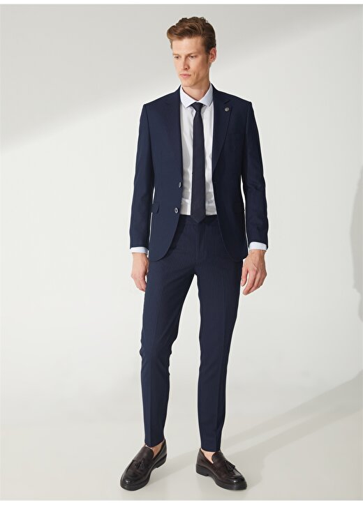 Pierre Cardin Normal Bel Slim Fit Lacivert Erkek Takım Elbise E19332/EXT 2