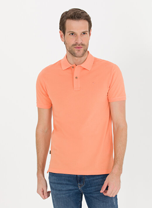 Pierre Cardin Düz Pembe Erkek Polo T-Shirt EARTH 3