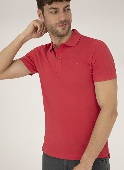 Pierre Cardin Düz Kırmızı Erkek Polo T-Shirt EARTH 2