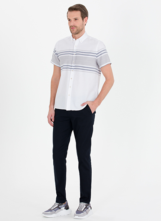 Pierre Cardin Normal Bel Normal Paça Slim Fit Lacivert Erkek Pantolon FREDY 3