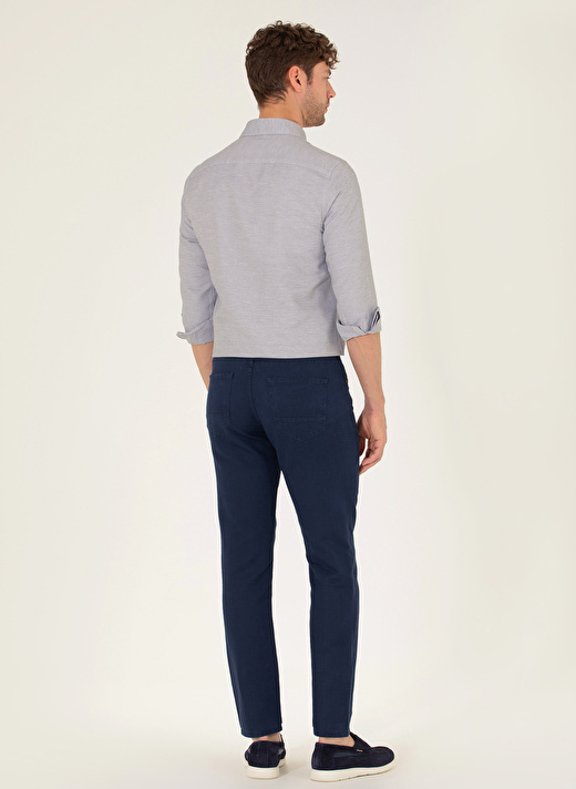 Pierre Cardin Normal Bel Normal Paça Slim Fit Lacivert Erkek Pantolon GABON 2