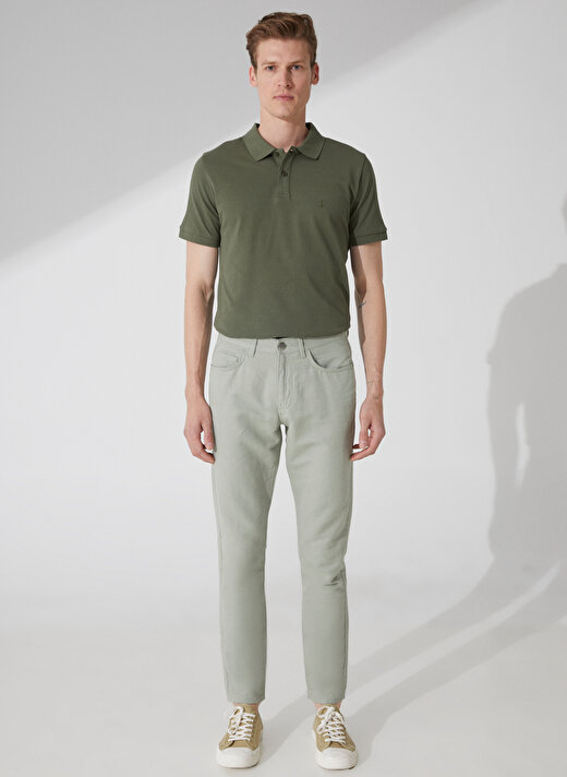 Pierre Cardin Normal Bel Normal Paça Slim Fit Açık Yeşil Erkek Pantolon GABON 2