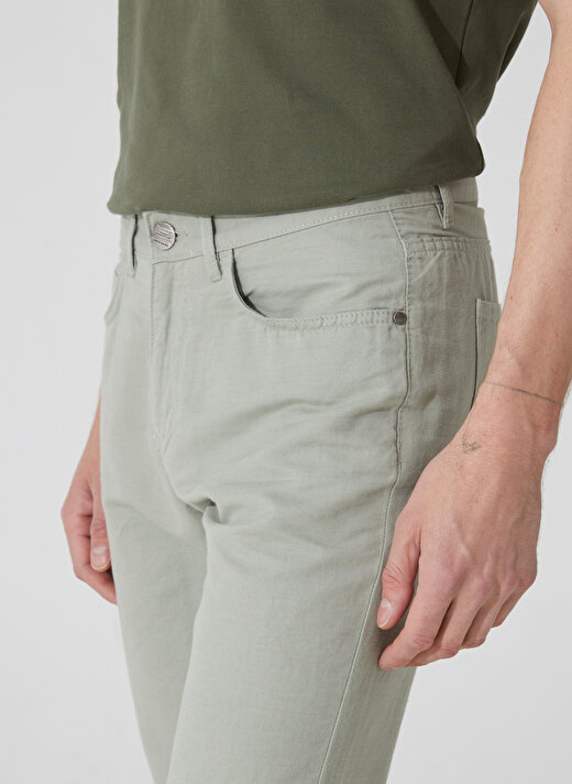 Pierre Cardin Normal Bel Normal Paça Slim Fit Açık Yeşil Erkek Pantolon GABON 4