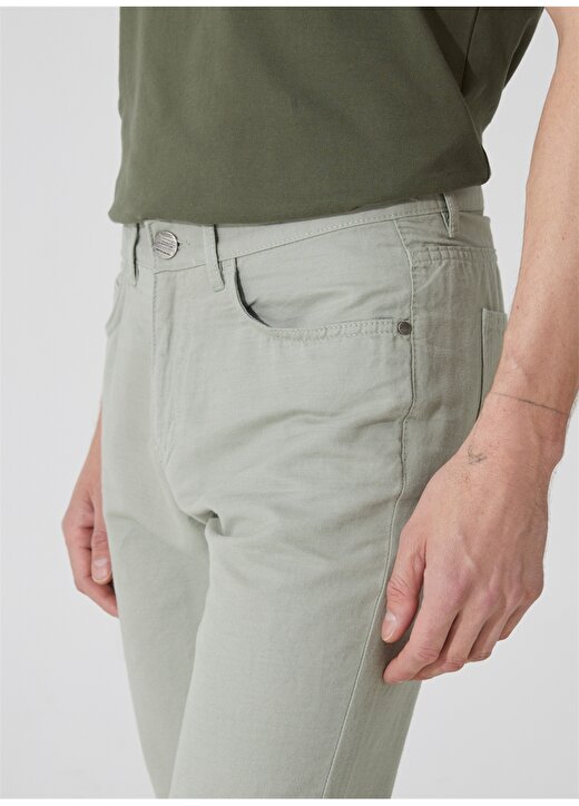 Pierre Cardin Normal Bel Normal Paça Slim Fit Açık Yeşil Erkek Pantolon GABON 4