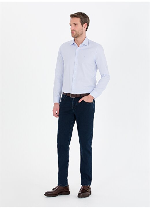 Pierre Cardin Normal Bel Normal Paça Straight Lacivert Erkek Denim Pantolon MAGUDE 3