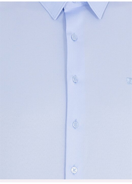 Pierre Cardin Slim Fit Klasik Yaka Düz Açık Mavi Erkek Gömlek MEDELLIN-2 4