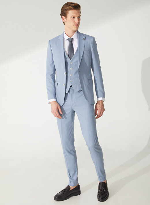 Pierre Cardin Normal Bel Slim Fit Açık Mavi Erkek Takım Elbise N00087/EXYT 3