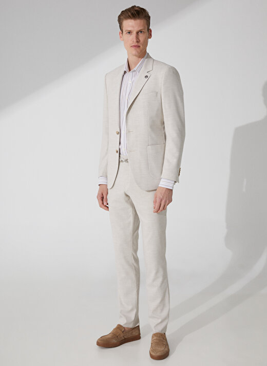 Pierre Cardin Normal Bel Slim Fit Bej Erkek Takım Elbise R20036/ST 1