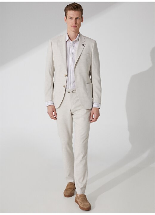 Pierre Cardin Normal Bel Slim Fit Bej Erkek Takım Elbise R20036/ST 2
