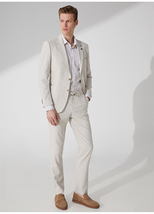 Pierre Cardin Normal Bel Slim Fit Bej Erkek Takım Elbise R20036/ST 3