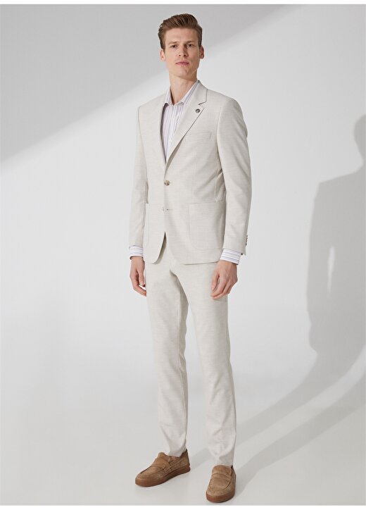 Pierre Cardin Normal Bel Slim Fit Bej Erkek Takım Elbise R20036/ST 4