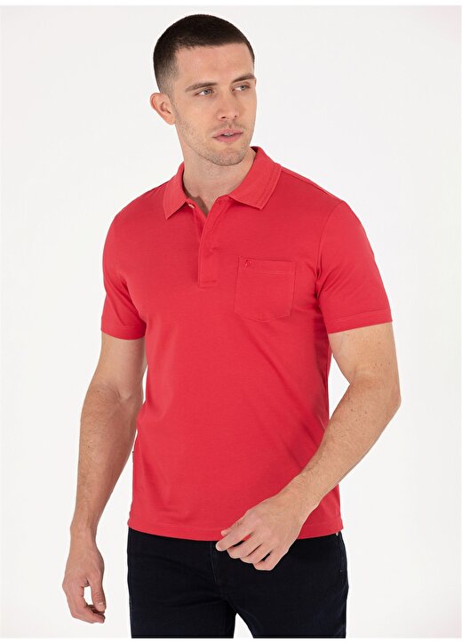 Pierre Cardin Polo Yaka Düz Kırmızı Erkek T-Shirt SAND 1