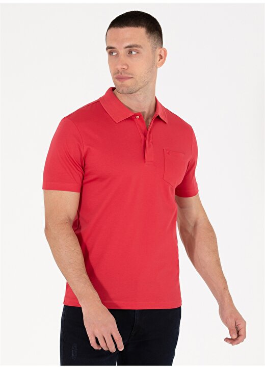 Pierre Cardin Polo Yaka Düz Kırmızı Erkek T-Shirt SAND 3