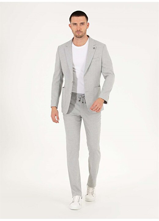 Pierre Cardin Normal Bel Slim Fit Gri Erkek Takım Elbise R20036/ST 1