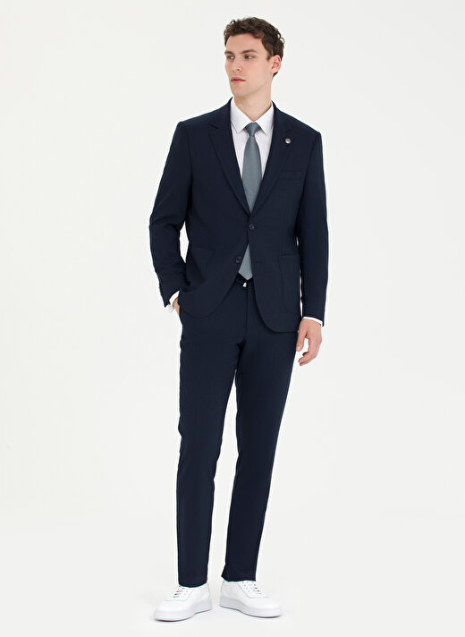Pierre Cardin Normal Bel Slim Fit Lacivert Erkek Takım Elbise R20036/ST 3