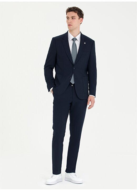 Pierre Cardin Normal Bel Slim Fit Lacivert Erkek Takım Elbise R20036/ST 3