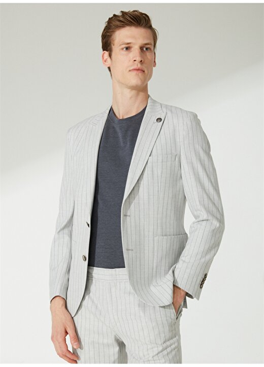 Pierre Cardin Normal Bel Slim Fit Gri Erkek Takım Elbise U49033/EXT 1