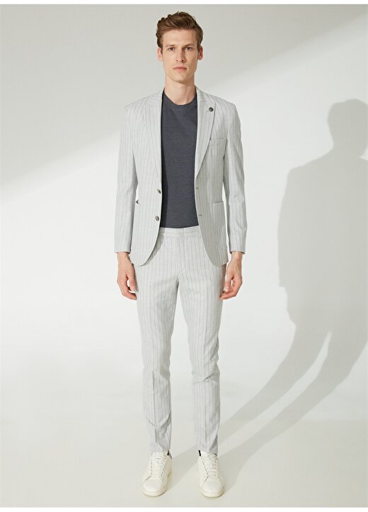 Pierre Cardin Normal Bel Slim Fit Gri Erkek Takım Elbise U49033/EXT 3