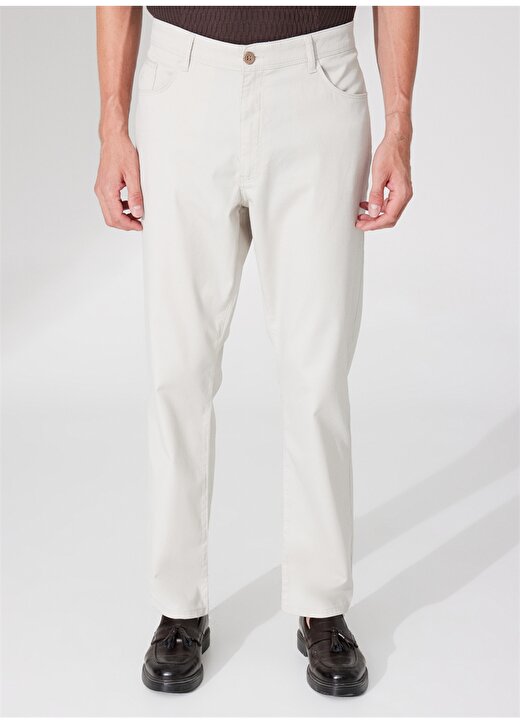 Altınyıldız Classics Normal Bel Boru Paça Comfort Fit Taş Erkek Pantolon 4A012320009235 3