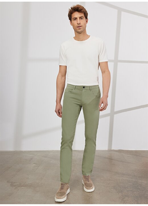Altınyıldız Classics Normal Bel Boru Paça Comfort Fit Yeşil Erkek Pantolon 4A012320009376 2