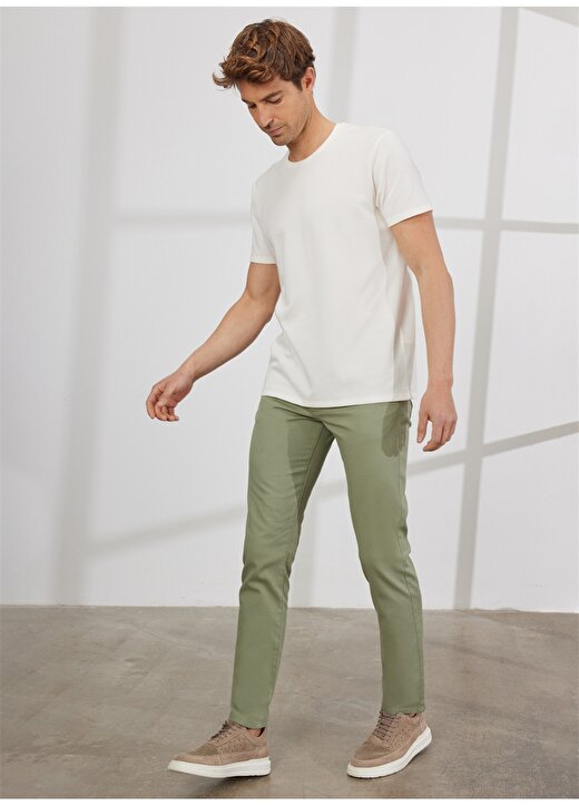 Altınyıldız Classics Normal Bel Boru Paça Comfort Fit Yeşil Erkek Pantolon 4A012320009376 4