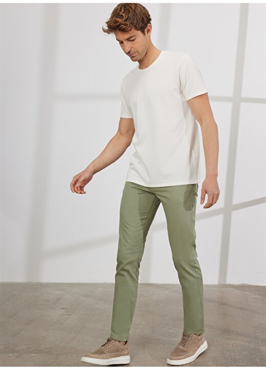 Altınyıldız Classics Normal Bel Boru Paça Comfort Fit Yeşil Erkek Pantolon 4A012320009377 4