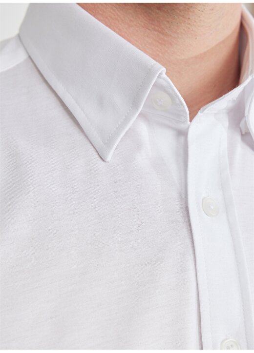 Altınyıldız Classics Slim Fit Düğmeli Yaka Beyaz Erkek Gömlek 4A2023200024 4
