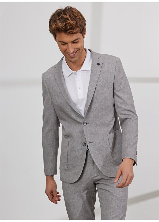 Altınyıldız Classics Normal Bel Slim Fit Gri Erkek Takım Elbise 4A3023200100 1