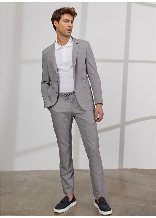 Altınyıldız Classics Normal Bel Slim Fit Gri Erkek Takım Elbise 4A3023200100 2