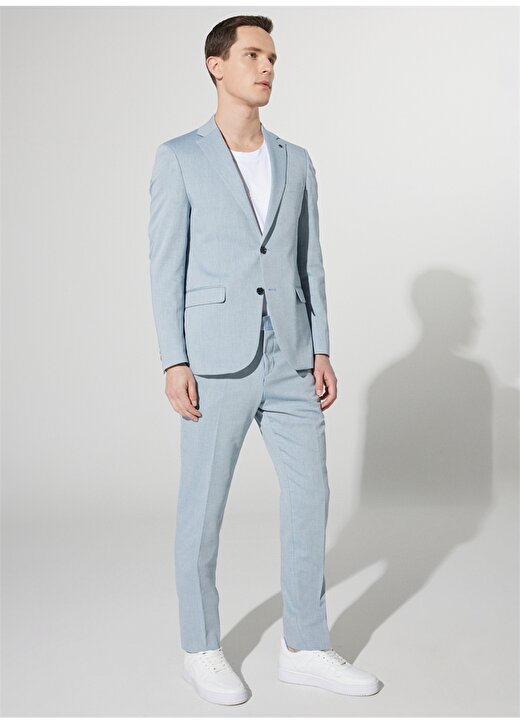 Altınyıldız Classics Mavi Erkek Mono Yaka Slim Fit Takım Elbise 2