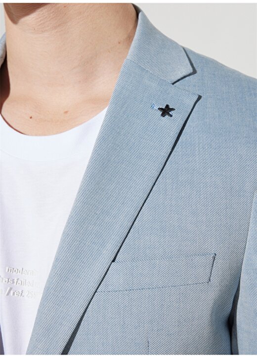 Altınyıldız Classics Mavi Erkek Mono Yaka Slim Fit Takım Elbise 4