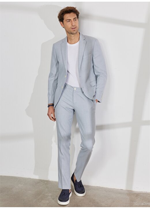 Altınyıldız Classics Normal Bel Slim Fit Açık Mavi Erkek Takım Elbise 4A3023200005 2