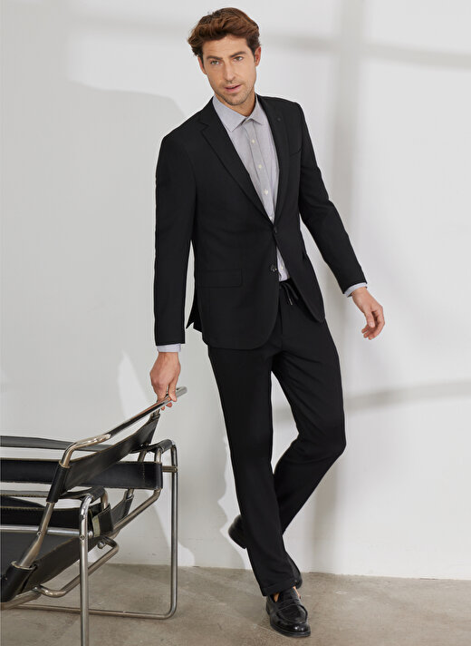 Altınyıldız Classics Normal Bel Slim Fit Siyah Erkek Takım Elbise 4A3023200017 2