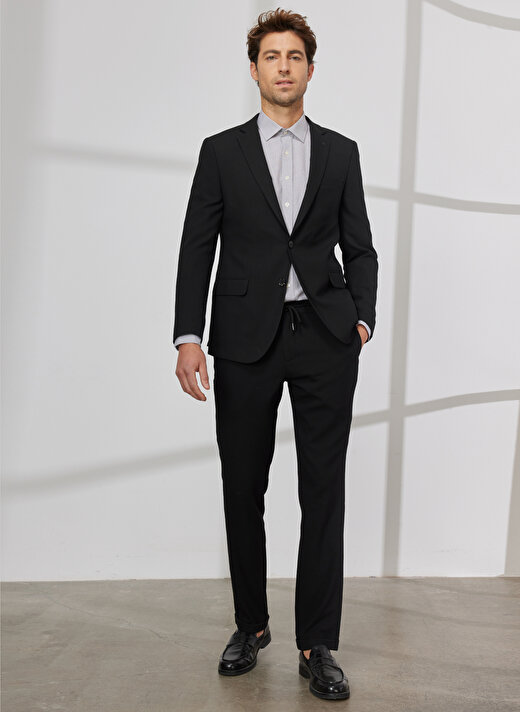 Altınyıldız Classics Normal Bel Slim Fit Siyah Erkek Takım Elbise 4A3023200017 4
