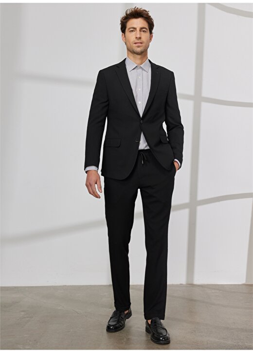 Altınyıldız Classics Normal Bel Slim Fit Siyah Erkek Takım Elbise 4A3023200017 4