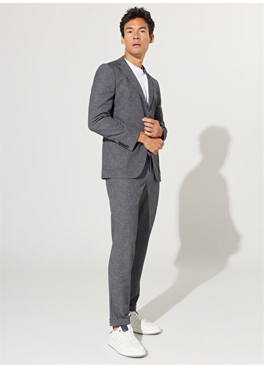 Altınyıldız Classics Normal Bel Slim Fit Antrasit Melanj Erkek Takım Elbise 4A3023200103 3