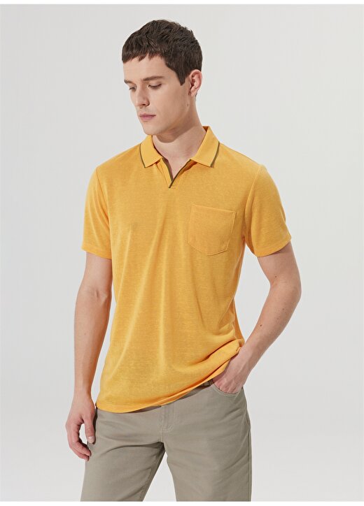 Altınyıldız Classics Polo Yaka Sarı Erkek T-Shirt 4A4823200040 2