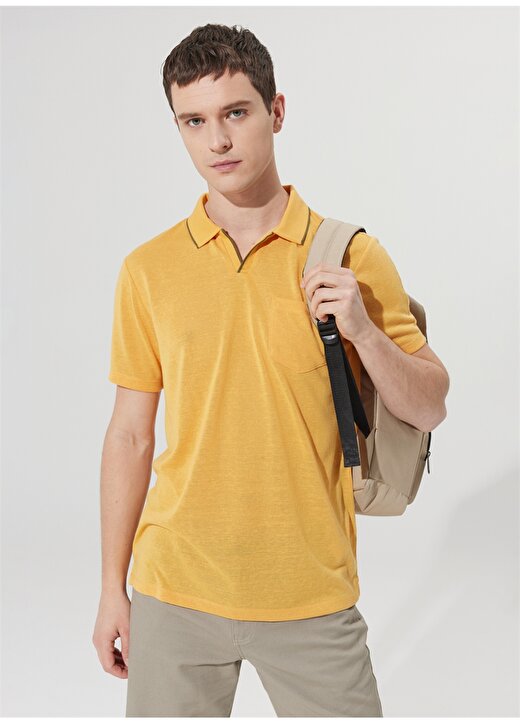 Altınyıldız Classics Polo Yaka Sarı Erkek T-Shirt 4A4823200040 4