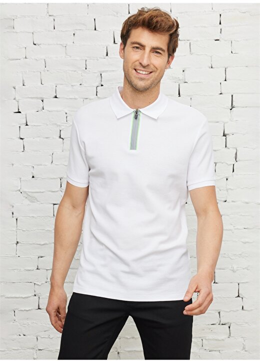 Altınyıldız Classics Polo Yaka Beyaz Erkek T-Shirt 4A4823200060 1