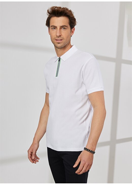 Altınyıldız Classics Polo Yaka Beyaz Erkek T-Shirt 4A4823200060 2