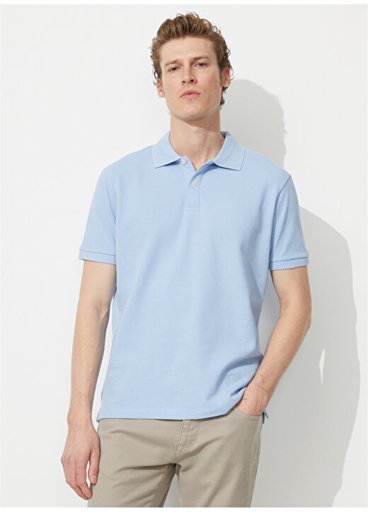 Altınyıldız Classics Açık Mavi Erkek Polo T-Shirt 4A9000000001 3