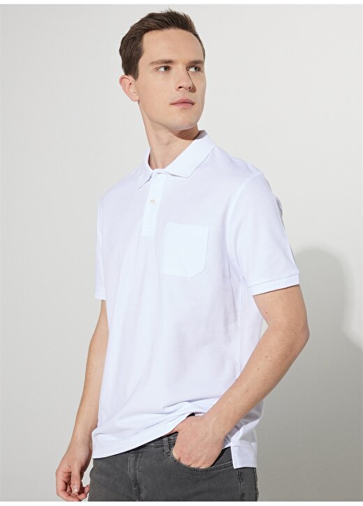 Altınyıldız Classics Polo Yaka Beyaz Erkek T-Shirt 4A9000000002 3