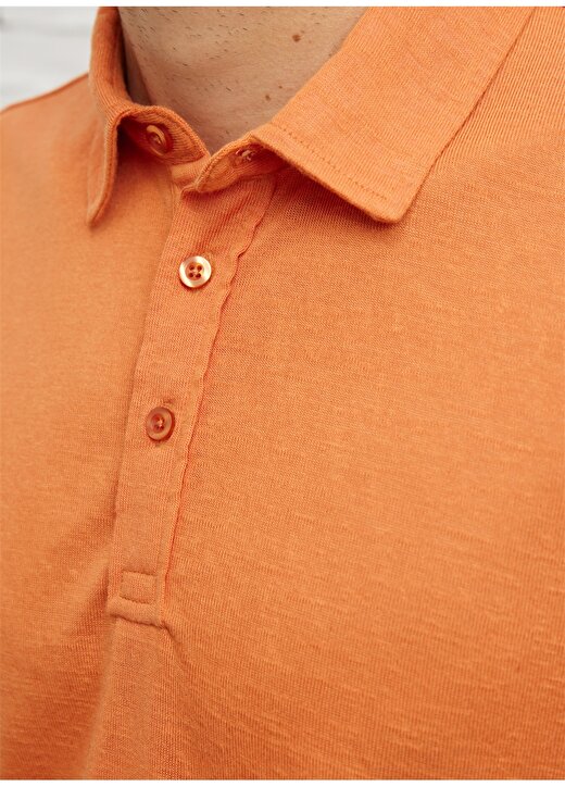 Altınyıldız Classics Polo Yaka Turuncu Erkek T-Shirt 4A4823200049 4