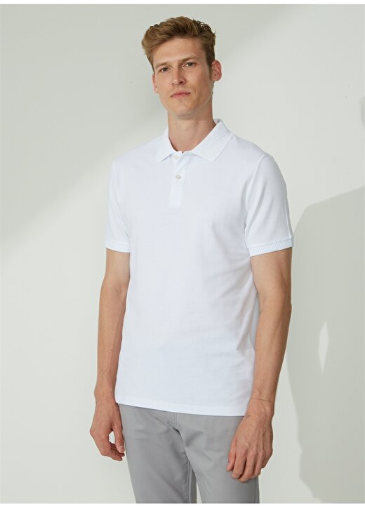 Altınyıldız Classics Polo Yaka Beyaz Erkek T-Shirt 4A9000000001 2
