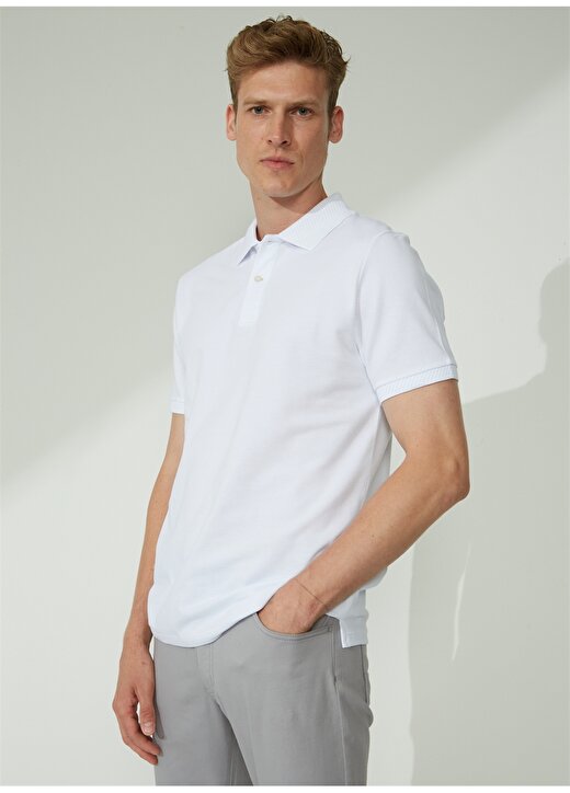 Altınyıldız Classics Polo Yaka Beyaz Erkek T-Shirt 4A9000000001 3