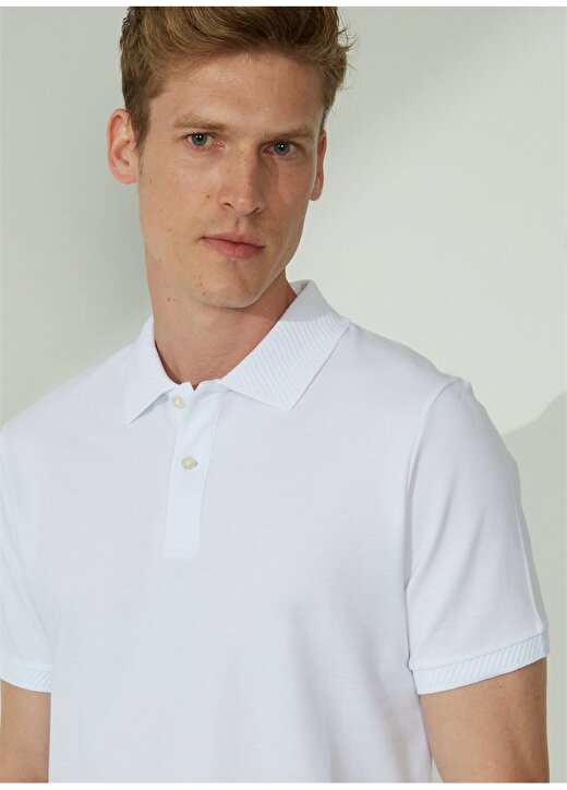 Altınyıldız Classics Polo Yaka Beyaz Erkek T-Shirt 4A9000000001 4