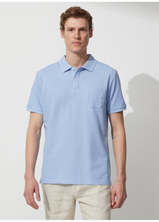 Altınyıldız Classics Açık Mavi Erkek Polo T-Shirt 4A9000000002 1